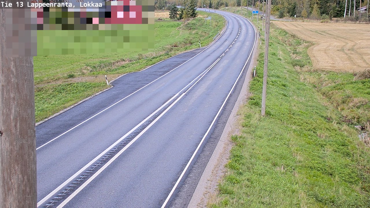 Kelikamerat Kuva Tie 13 Lokkaan suora, Lappeenranta, Etelä-Karjala
