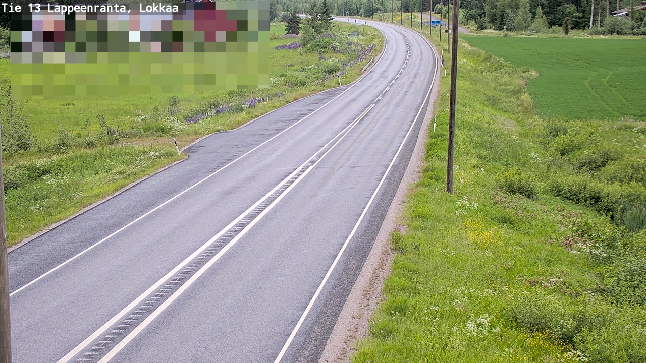 Weather Camera Image Väg 13 Lokkaa rakan, Lappeenranta, Etelä-Karjala