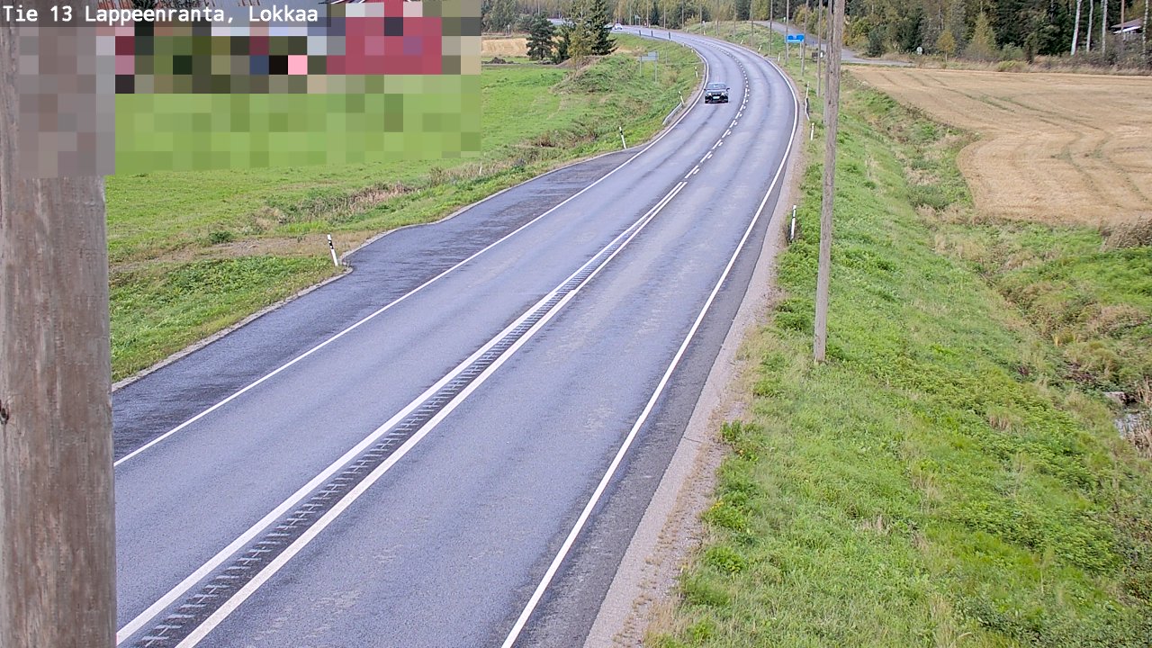 Kelikamerat Kuva Tie 13 Lokkaan suora, Lappeenranta, Etelä-Karjala