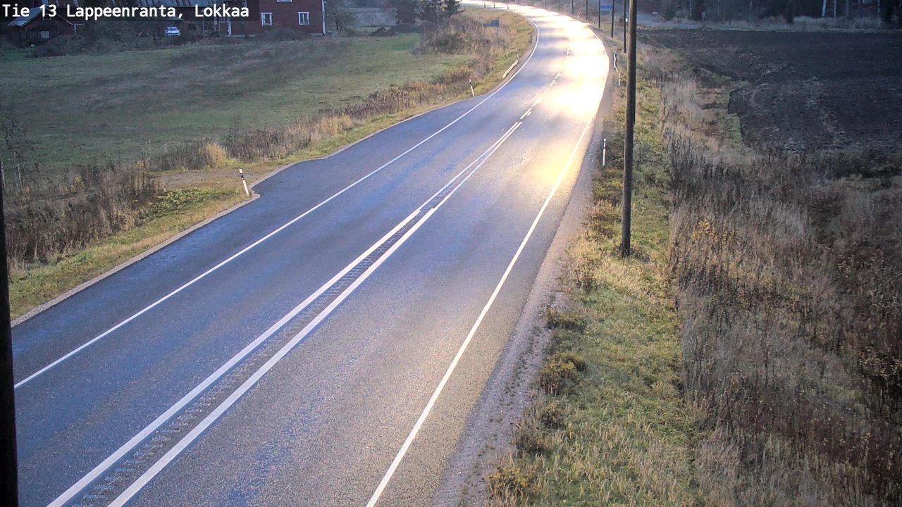 Kelikamerat Kuva Tie 13 Lokkaan suora, Lappeenranta, Etelä-Karjala