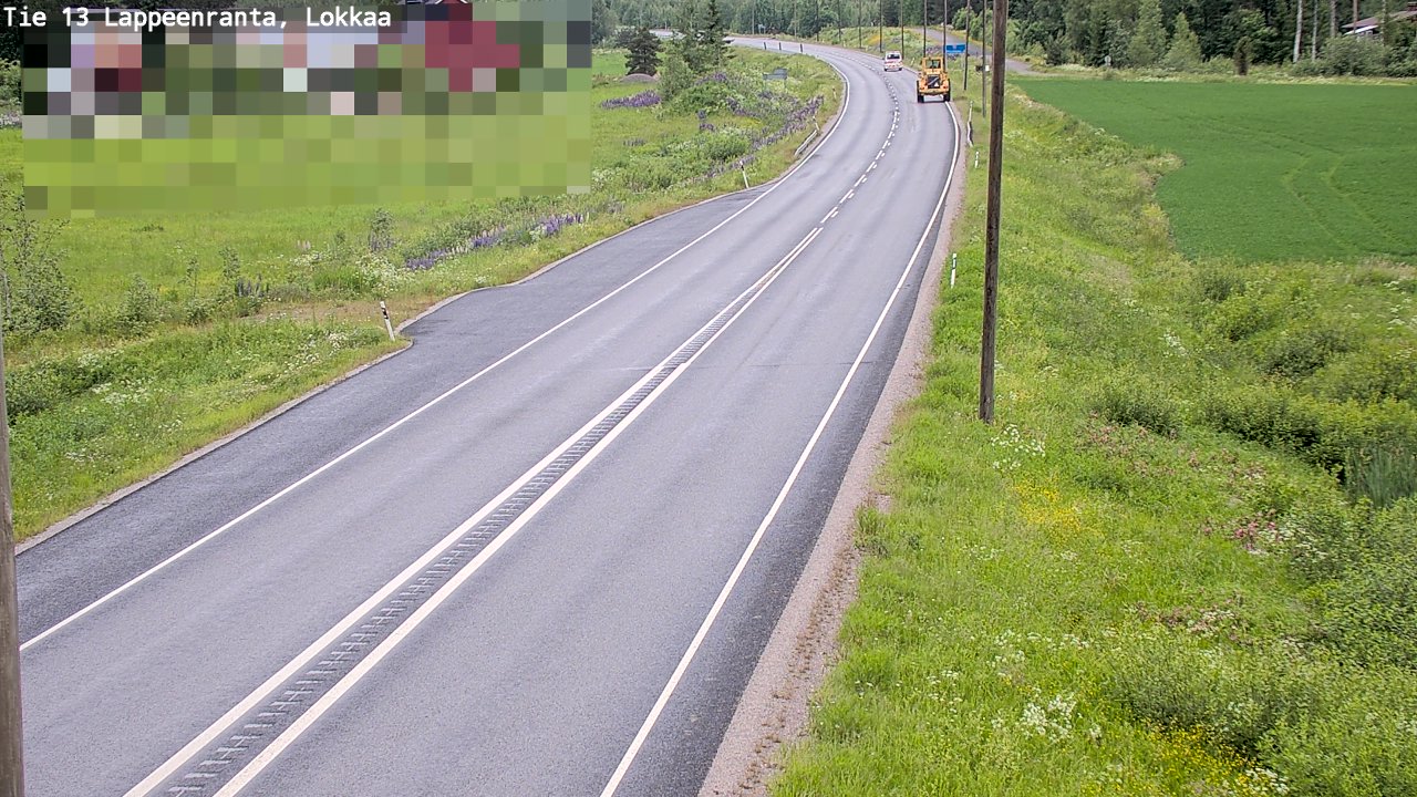 Weather Camera Image Väg 13 Lokkaa rakan, Lappeenranta, Etelä-Karjala