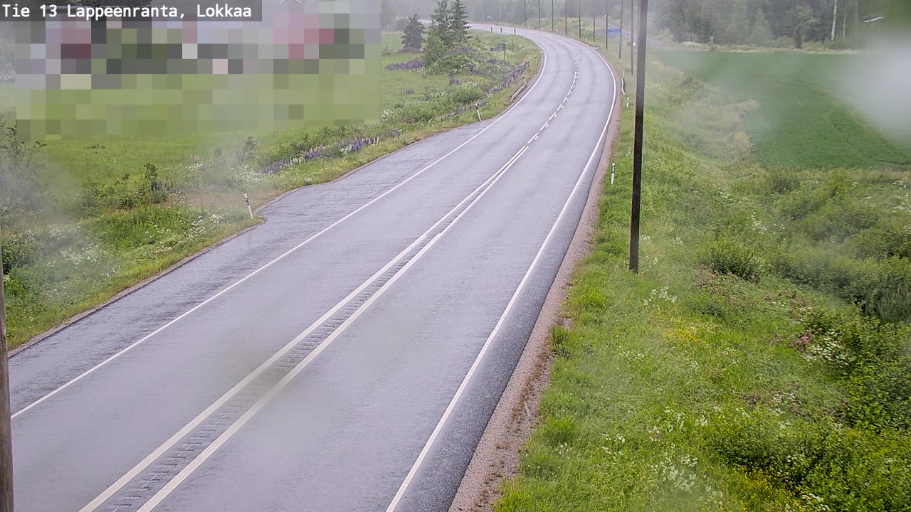 Weather Camera Image Väg 13 Lokkaa rakan, Lappeenranta, Etelä-Karjala