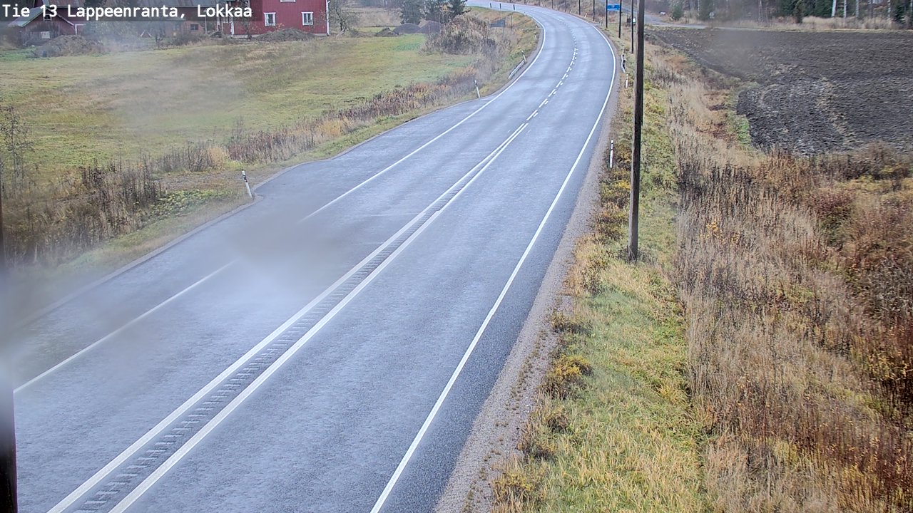Weather Camera Image Väg 13 Lokkaa rakan, Lappeenranta, Etelä-Karjala