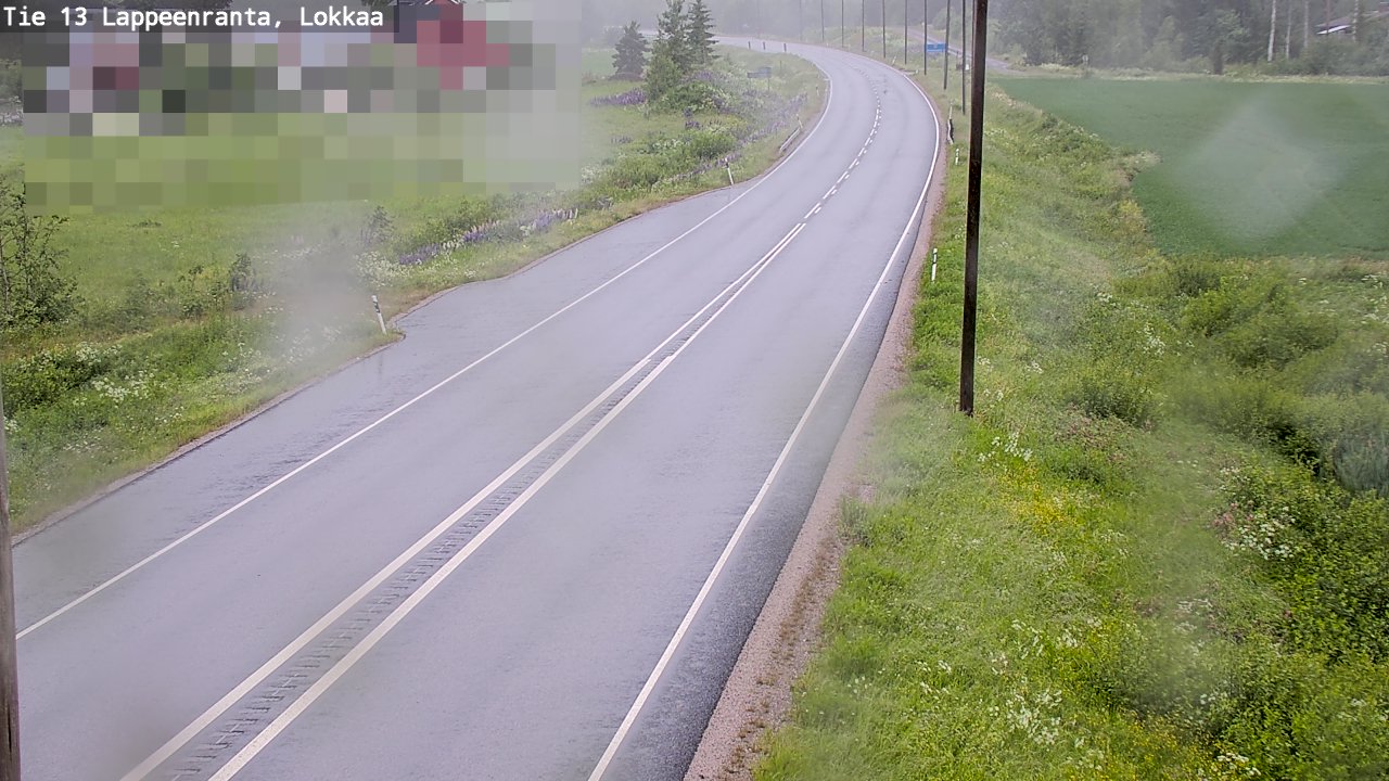 Weather Camera Image Road 13 Lokkaa straight, Lappeenranta, Etelä-Karjala