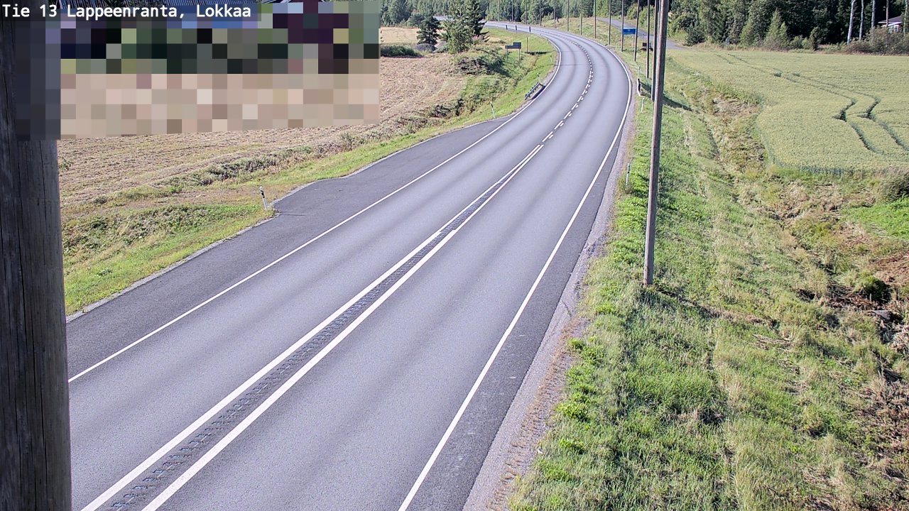 Kelikamerat Kuva Tie 13 Lokkaan suora, Lappeenranta, Etelä-Karjala