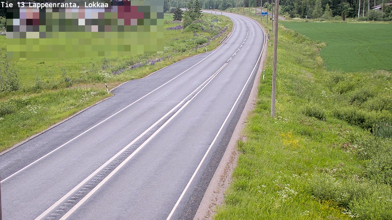 Kelikamerat Kuva Tie 13 Lokkaan suora, Lappeenranta, Etelä-Karjala