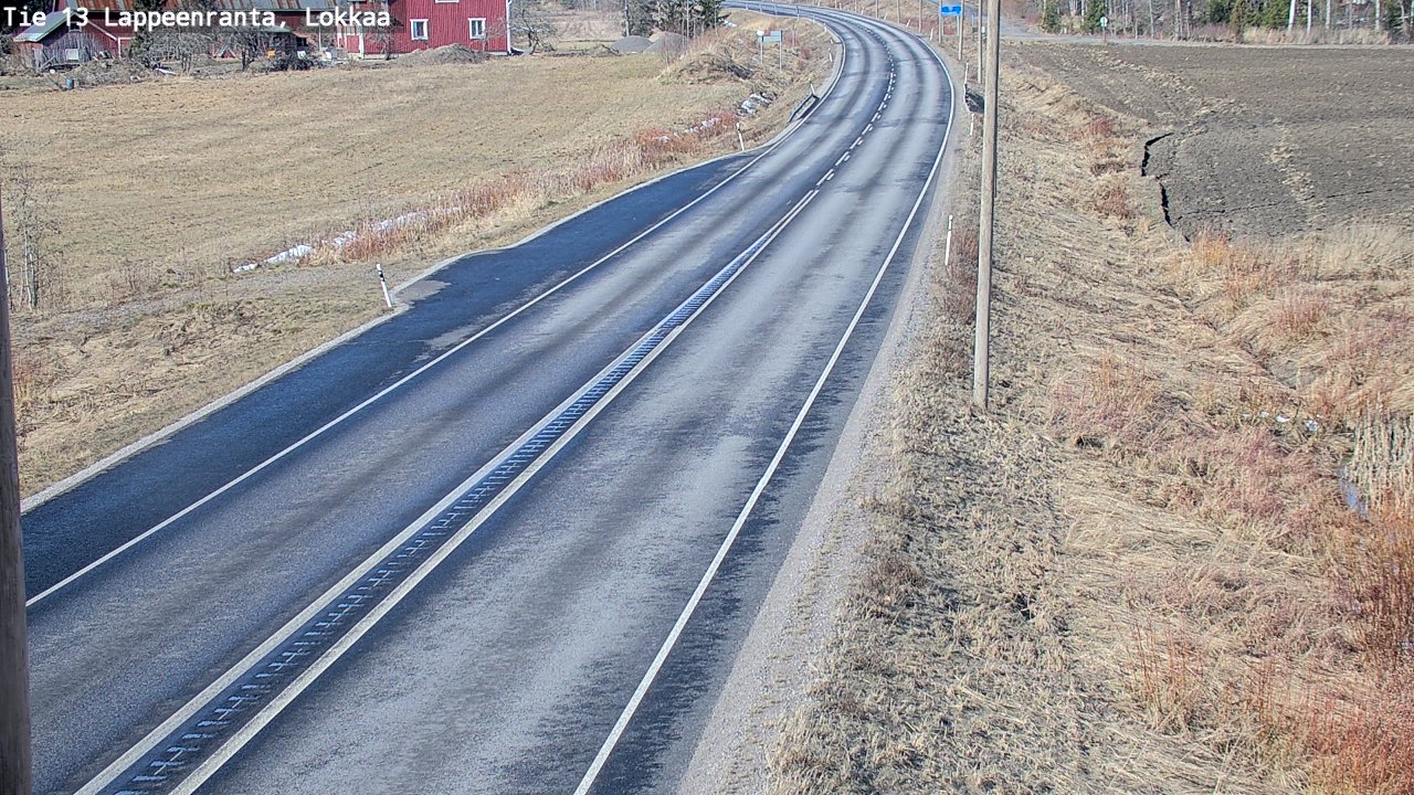 Weather Camera Image Road 13 Lokkaa straight, Lappeenranta, Etelä-Karjala