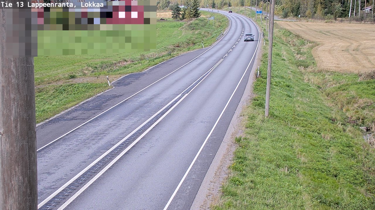 Kelikamerat Kuva Tie 13 Lokkaan suora, Lappeenranta, Etelä-Karjala