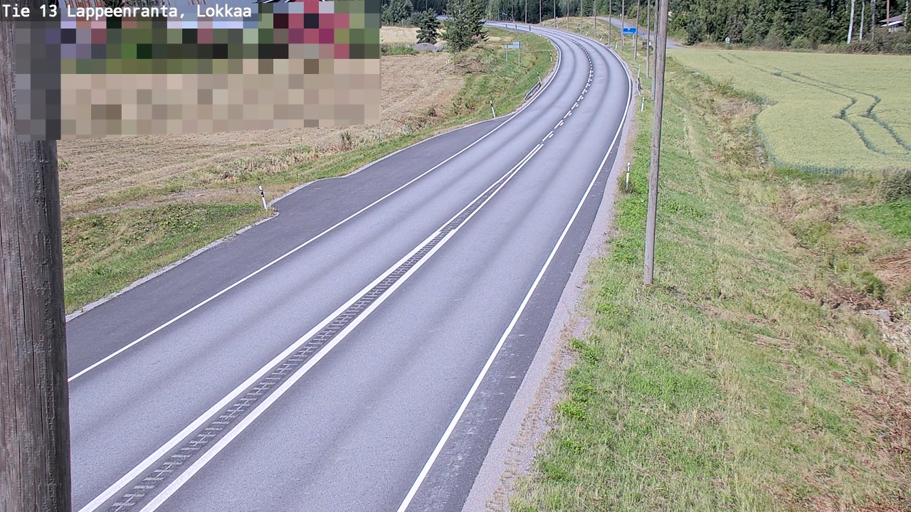 Kelikamerat Kuva Tie 13 Lokkaan suora, Lappeenranta, Etelä-Karjala