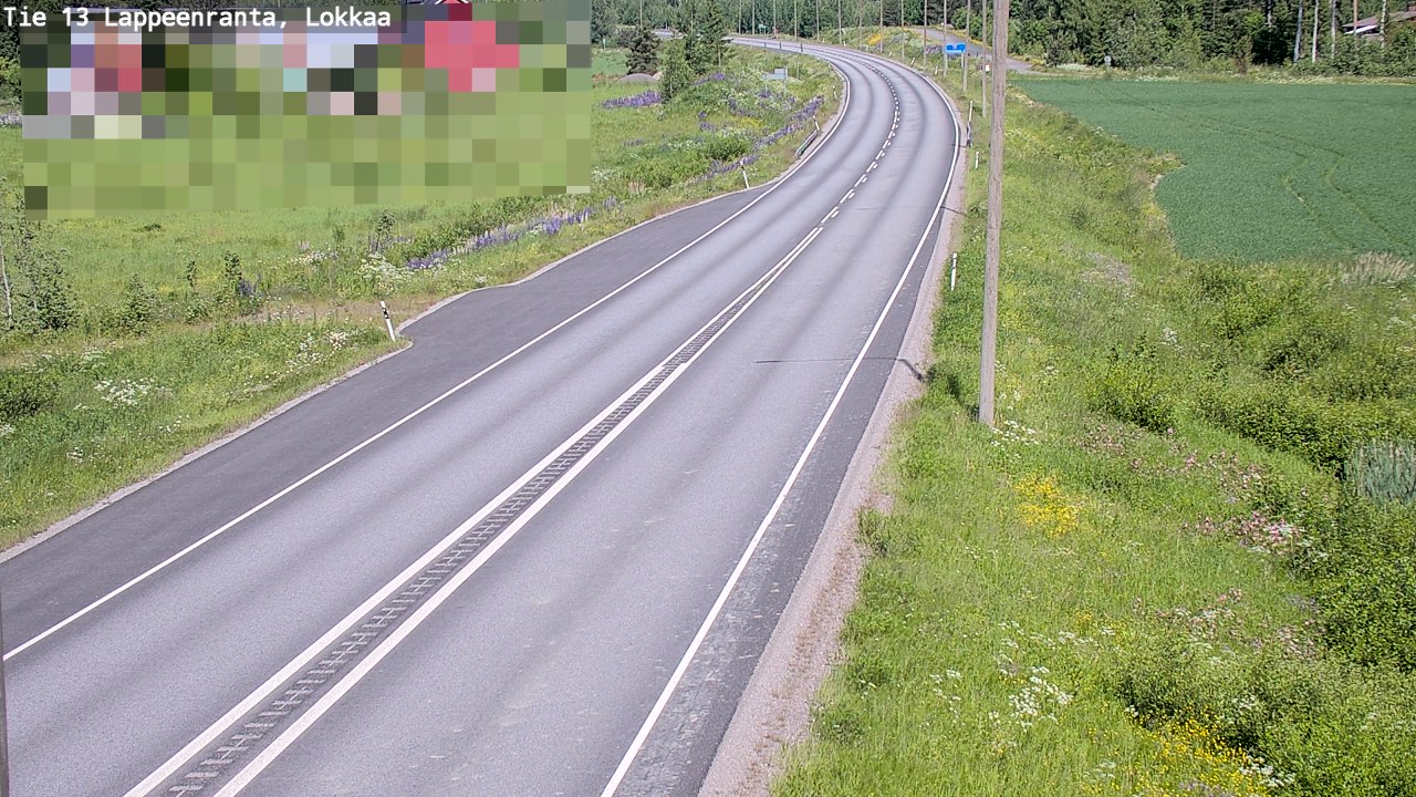 Kelikamerat Kuva Tie 13 Lokkaan suora, Lappeenranta, Etelä-Karjala