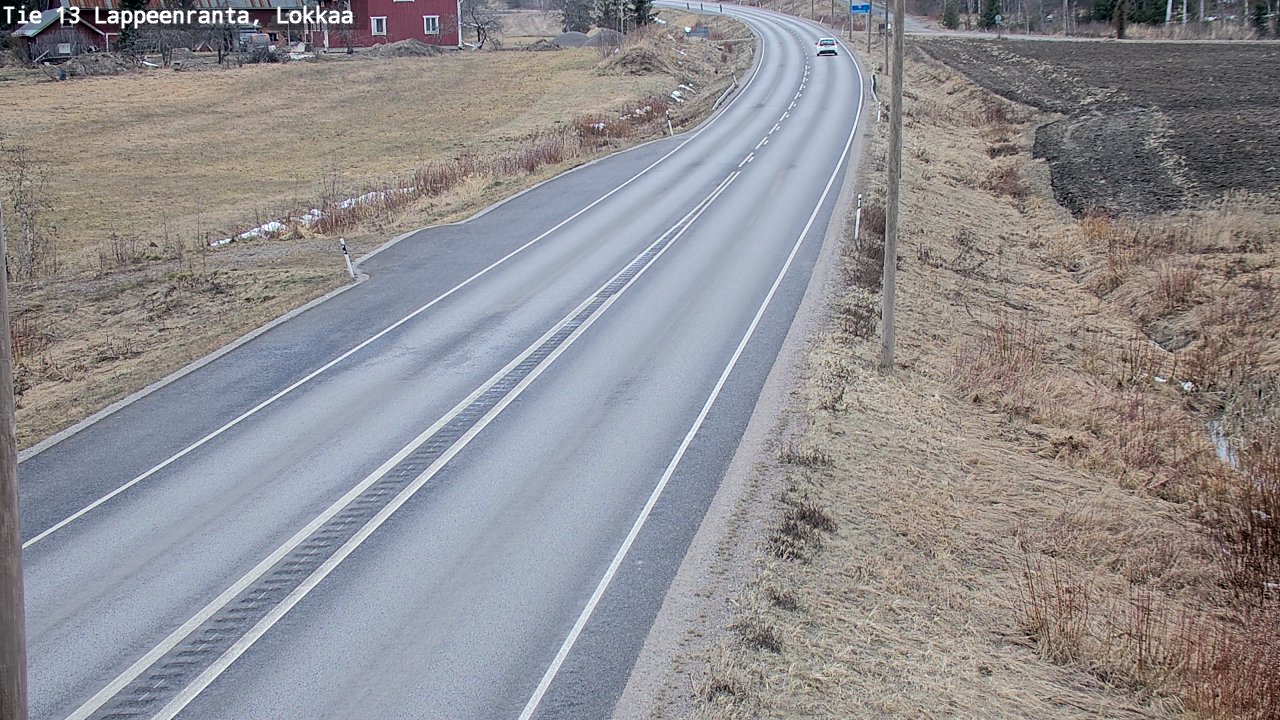 Weather Camera Image Road 13 Lokkaa straight, Lappeenranta, Etelä-Karjala