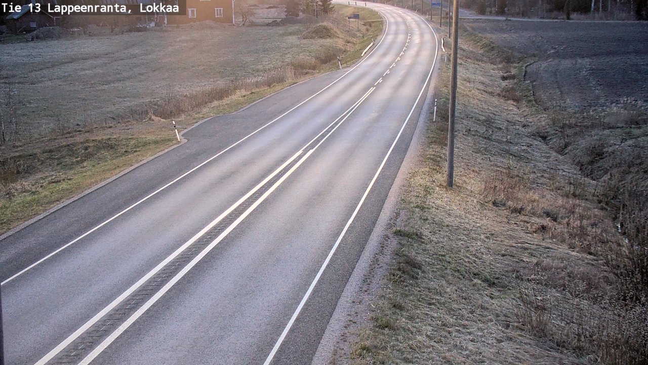 Weather Camera Image Väg 13 Lokkaa rakan, Lappeenranta, Etelä-Karjala