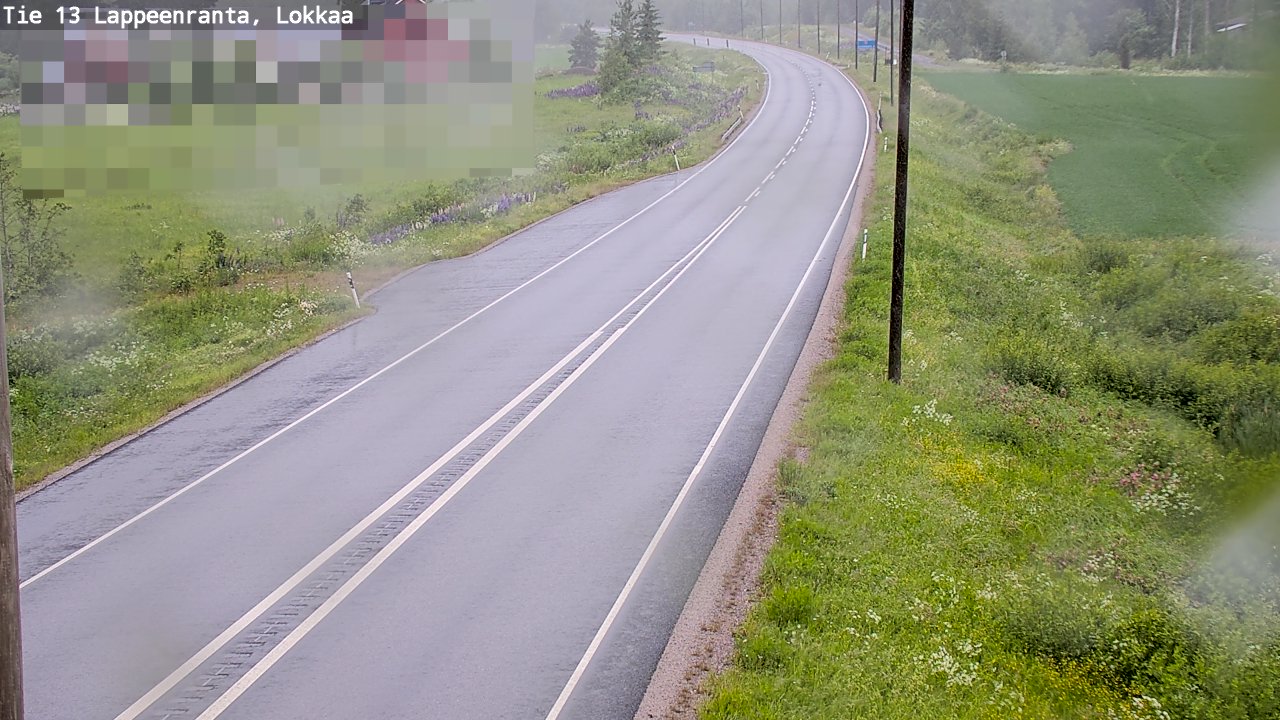 Weather Camera Image Väg 13 Lokkaa rakan, Lappeenranta, Etelä-Karjala