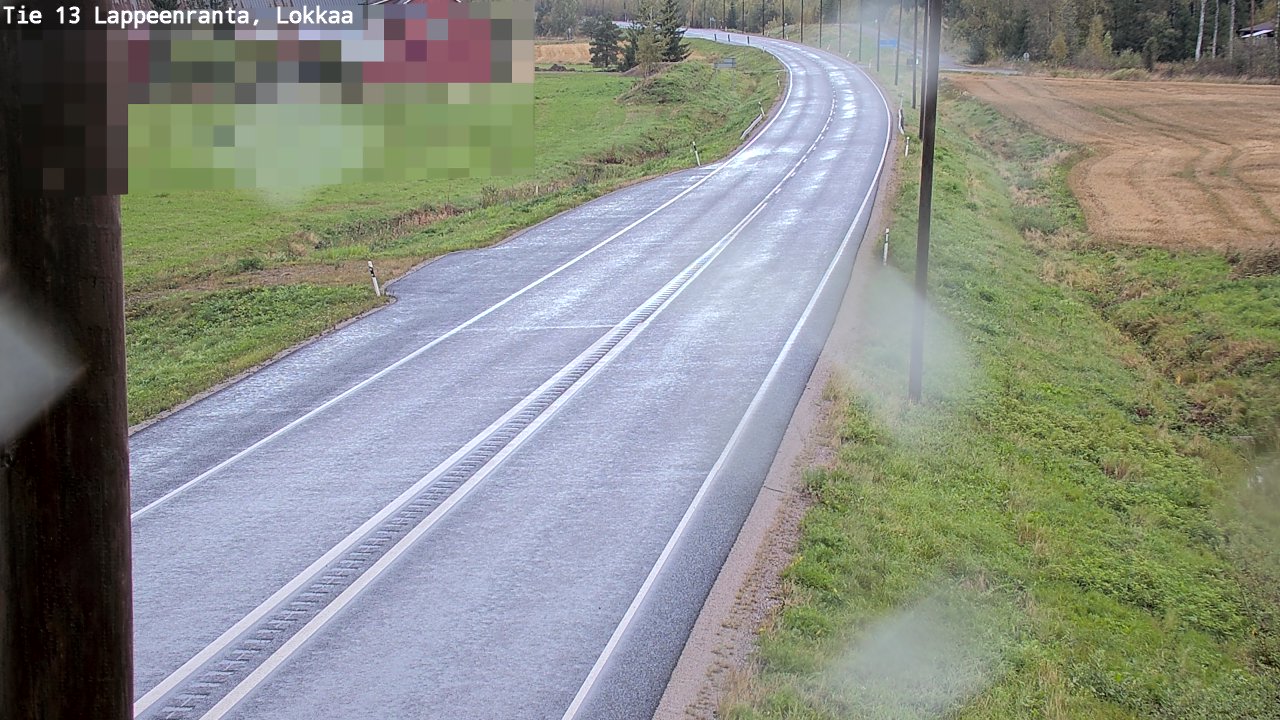 Weather Camera Image Road 13 Lokkaa straight, Lappeenranta, Etelä-Karjala