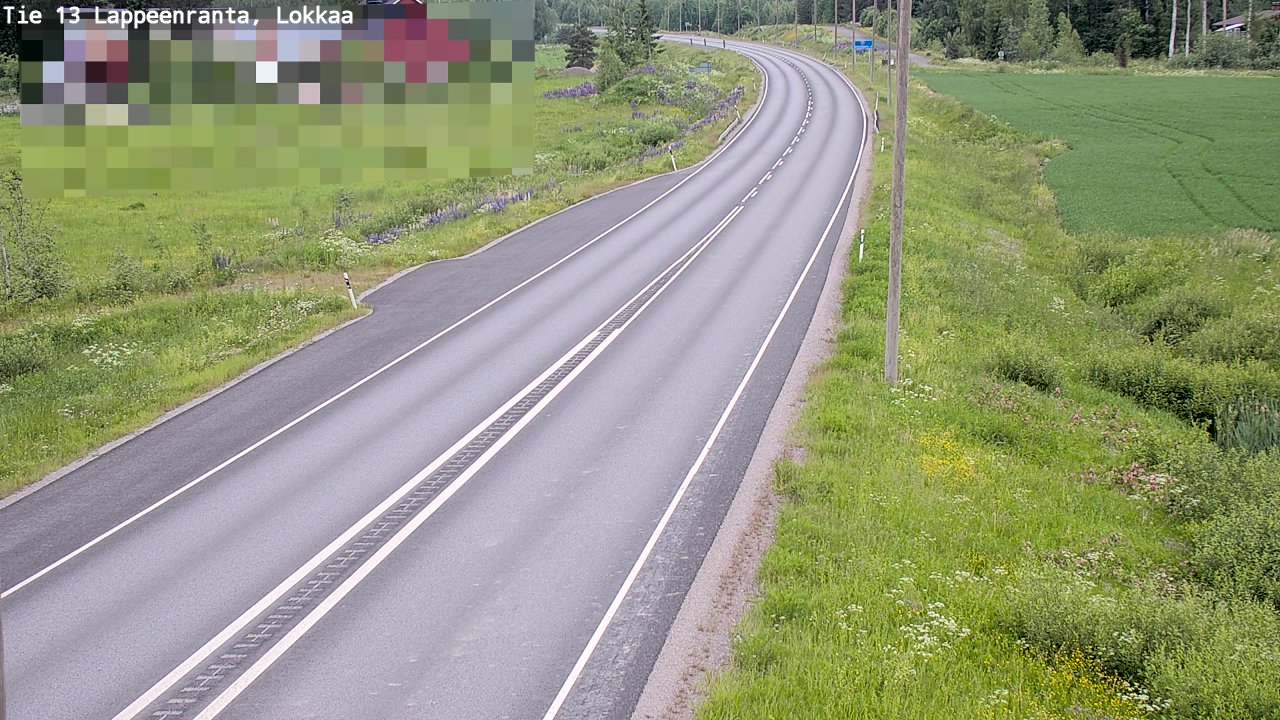 Kelikamerat Kuva Tie 13 Lokkaan suora, Lappeenranta, Etelä-Karjala