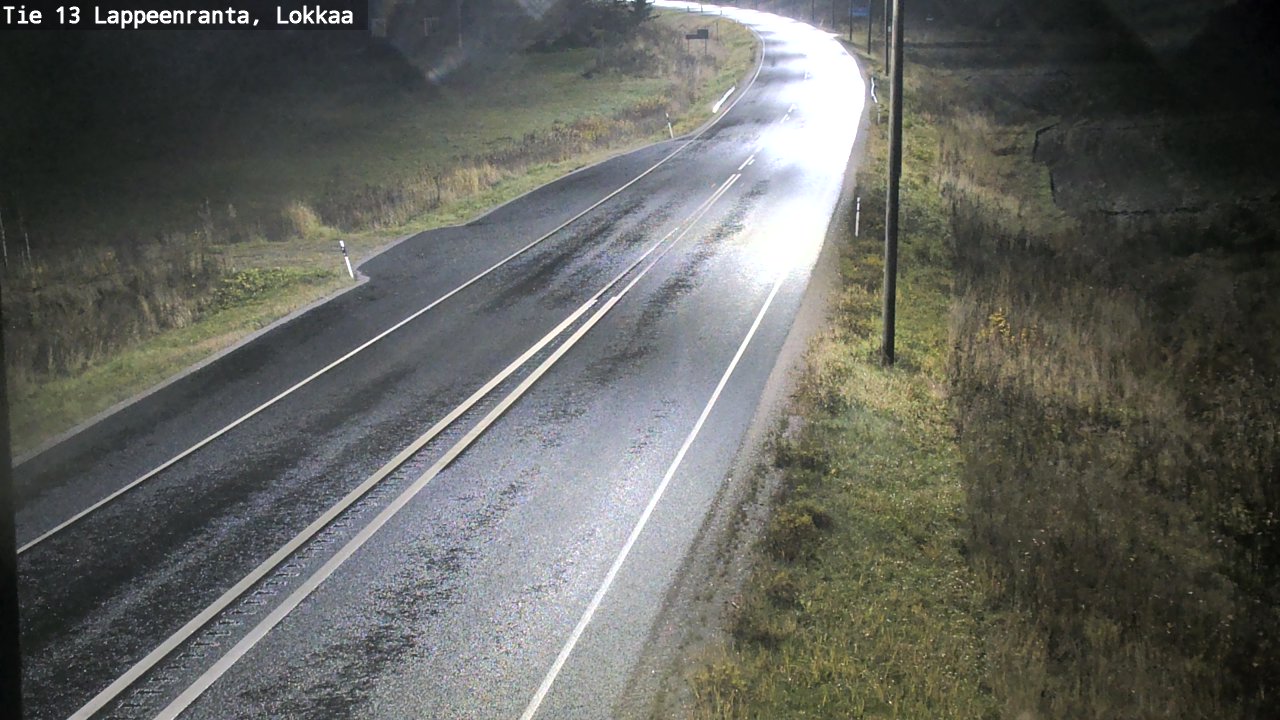 Weather Camera Image Väg 13 Lokkaa rakan, Lappeenranta, Etelä-Karjala