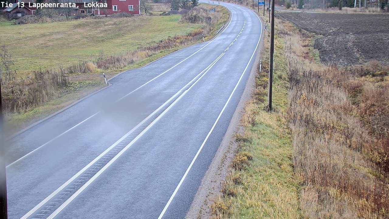 Weather Camera Image Väg 13 Lokkaa rakan, Lappeenranta, Etelä-Karjala