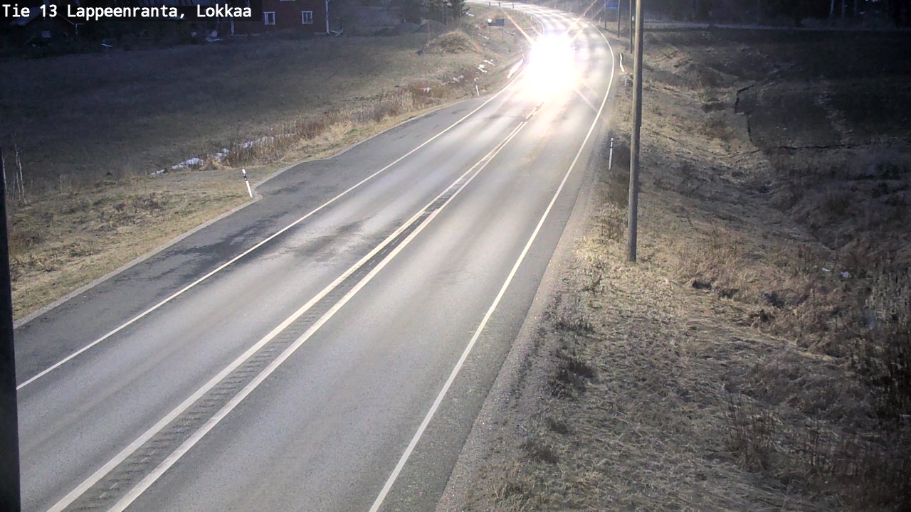 Weather Camera Image Road 13 Lokkaa straight, Lappeenranta, Etelä-Karjala