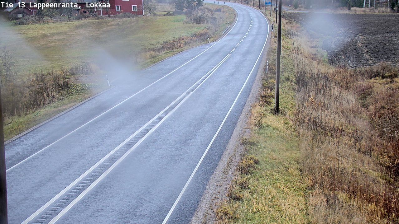 Weather Camera Image Väg 13 Lokkaa rakan, Lappeenranta, Etelä-Karjala