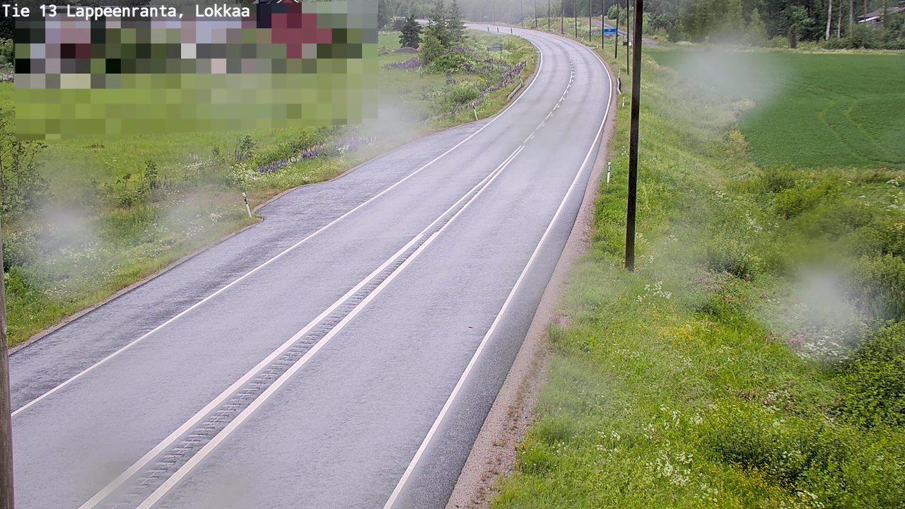 Weather Camera Image Väg 13 Lokkaa rakan, Lappeenranta, Etelä-Karjala