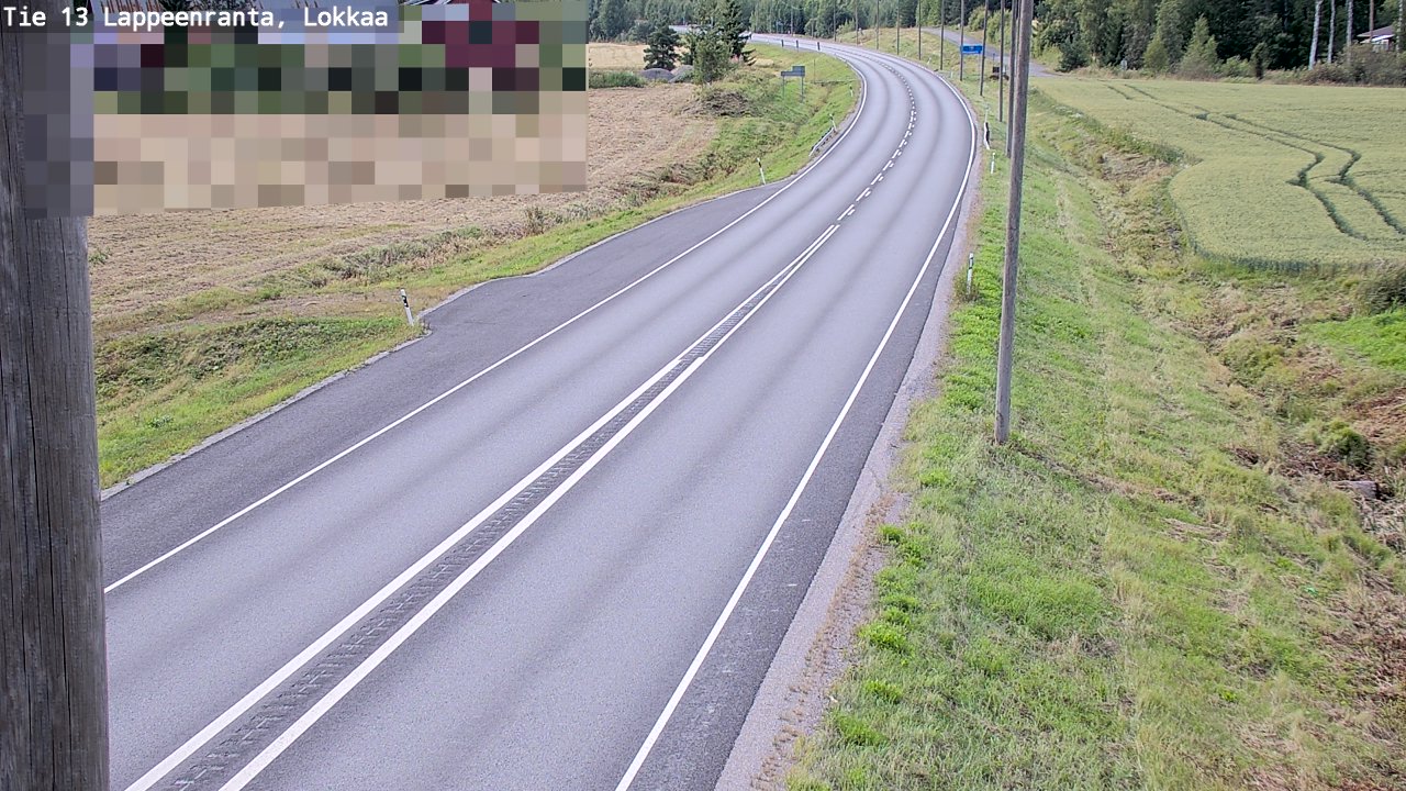 Kelikamerat Kuva Tie 13 Lokkaan suora, Lappeenranta, Etelä-Karjala