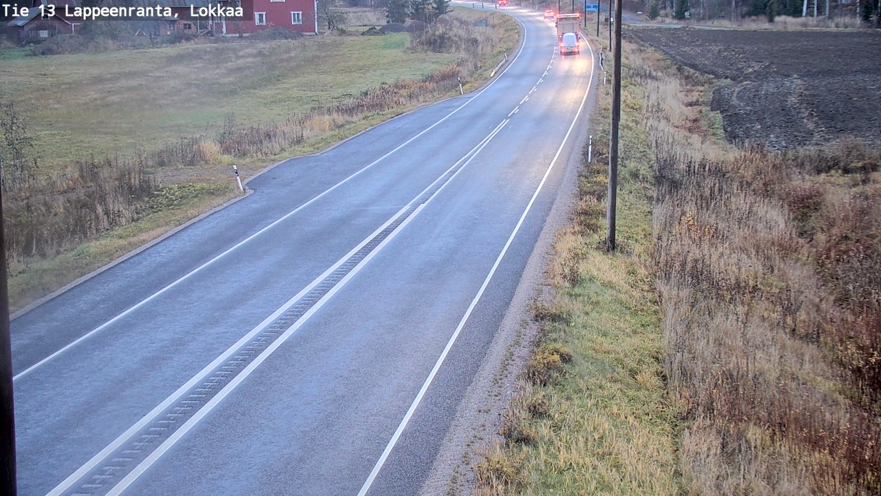 Weather Camera Image Väg 13 Lokkaa rakan, Lappeenranta, Etelä-Karjala