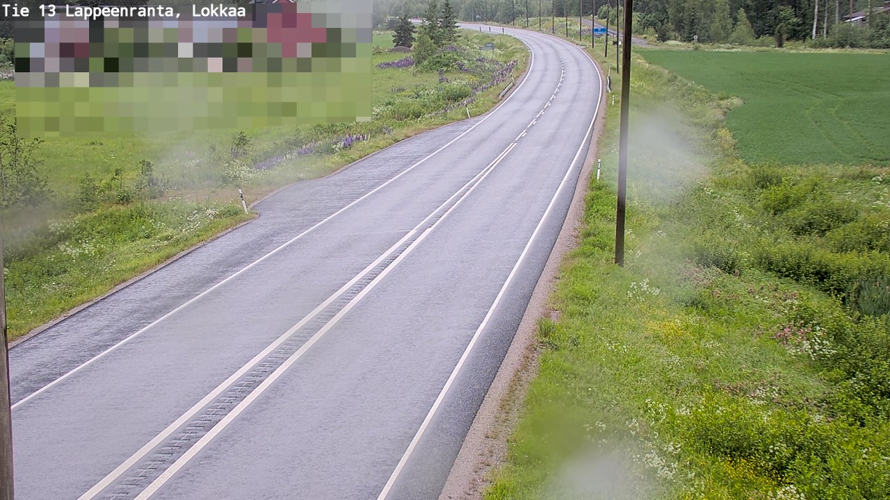 Weather Camera Image Väg 13 Lokkaa rakan, Lappeenranta, Etelä-Karjala