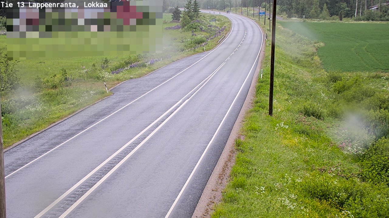 Weather Camera Image Väg 13 Lokkaa rakan, Lappeenranta, Etelä-Karjala