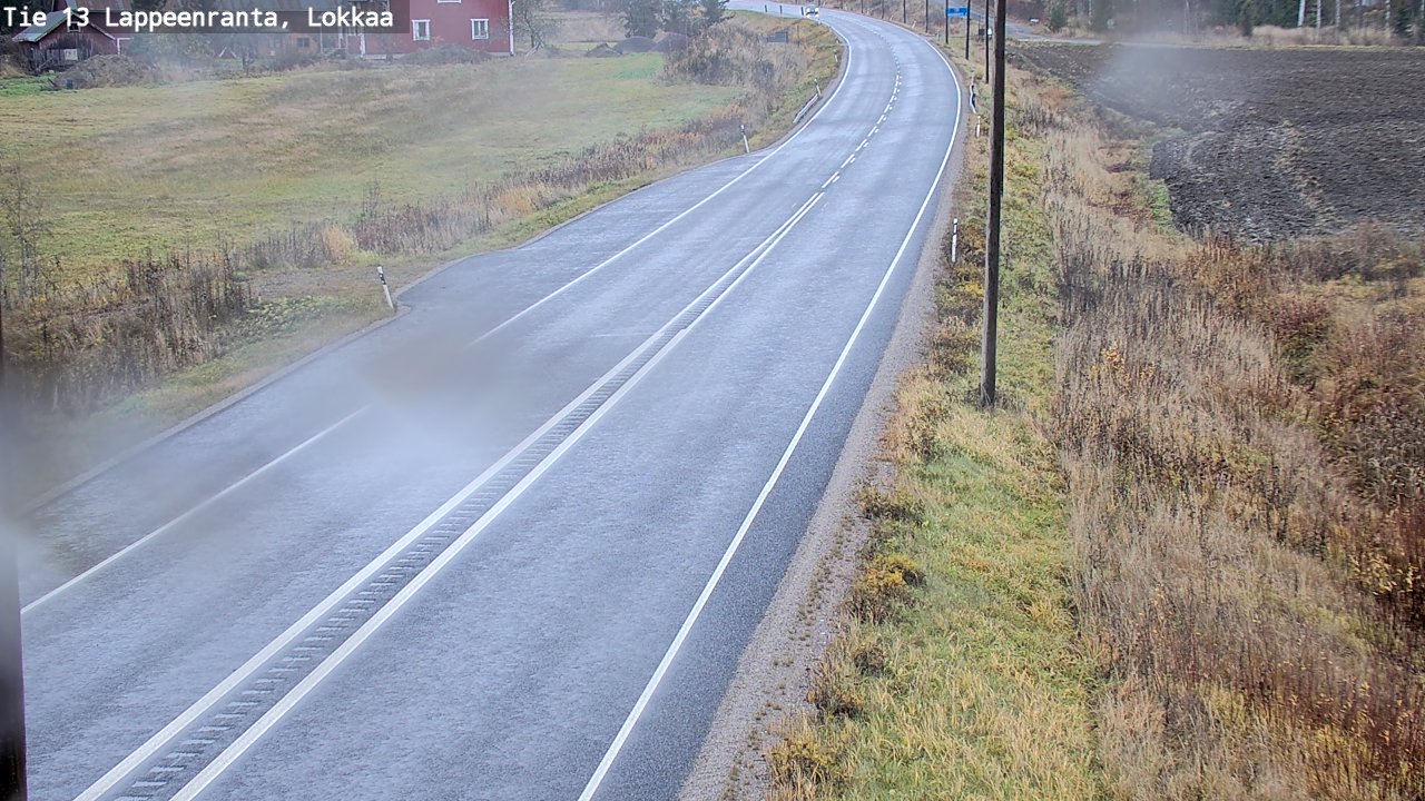 Weather Camera Image Väg 13 Lokkaa rakan, Lappeenranta, Etelä-Karjala