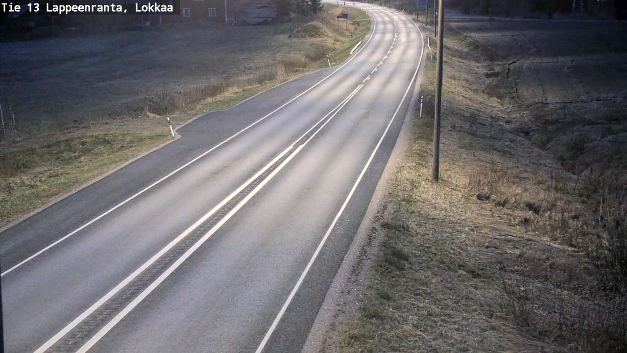 Weather Camera Image Väg 13 Lokkaa rakan, Lappeenranta, Etelä-Karjala
