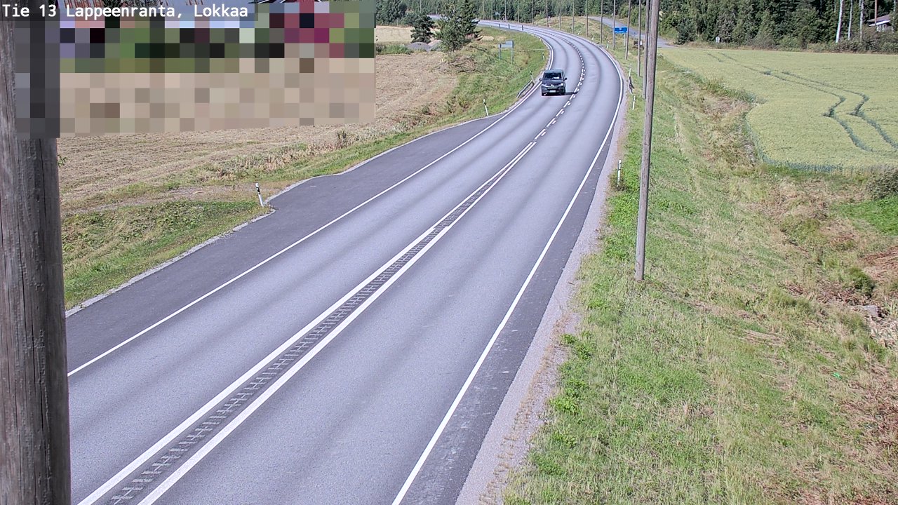 Kelikamerat Kuva Tie 13 Lokkaan suora, Lappeenranta, Etelä-Karjala