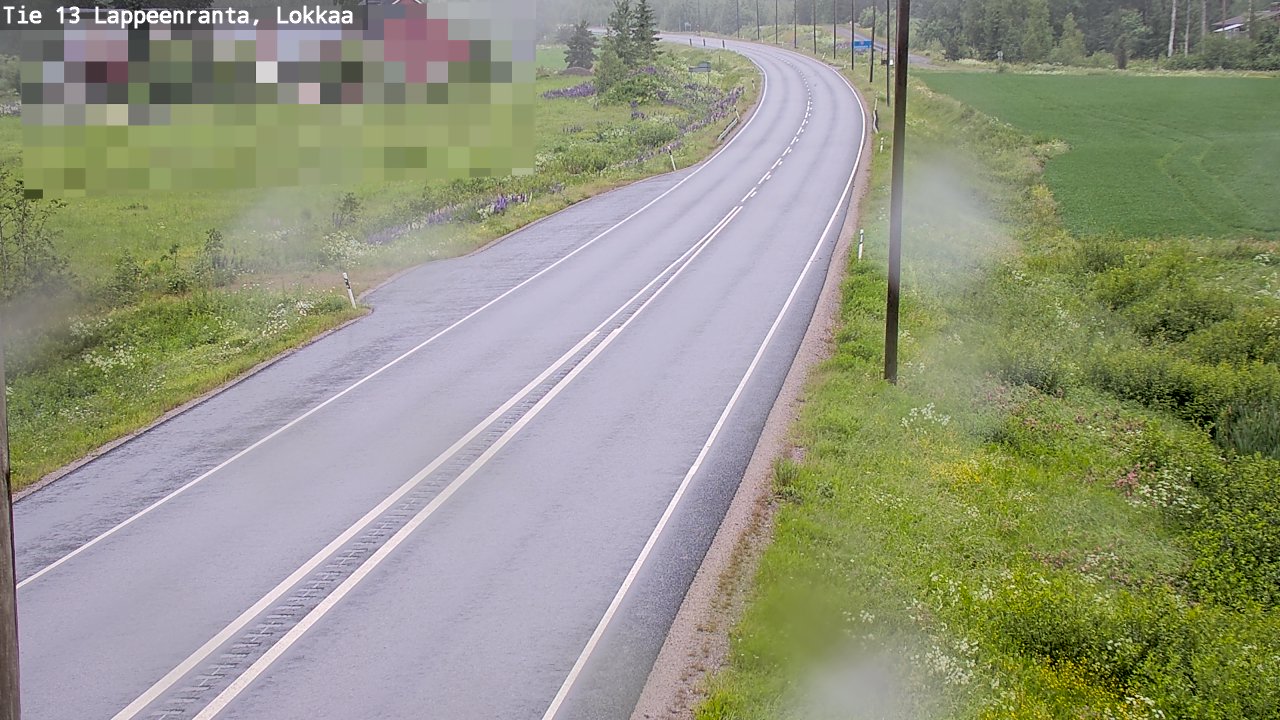 Weather Camera Image Väg 13 Lokkaa rakan, Lappeenranta, Etelä-Karjala