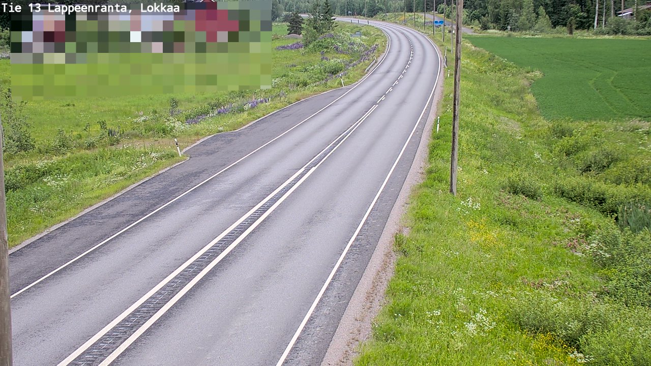 Weather Camera Image Väg 13 Lokkaa rakan, Lappeenranta, Etelä-Karjala