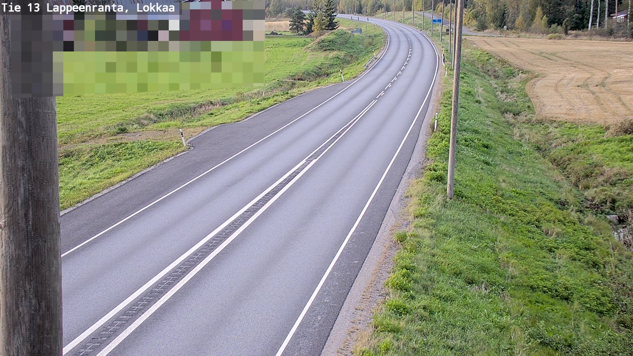 Kelikamerat Kuva Tie 13 Lokkaan suora, Lappeenranta, Etelä-Karjala