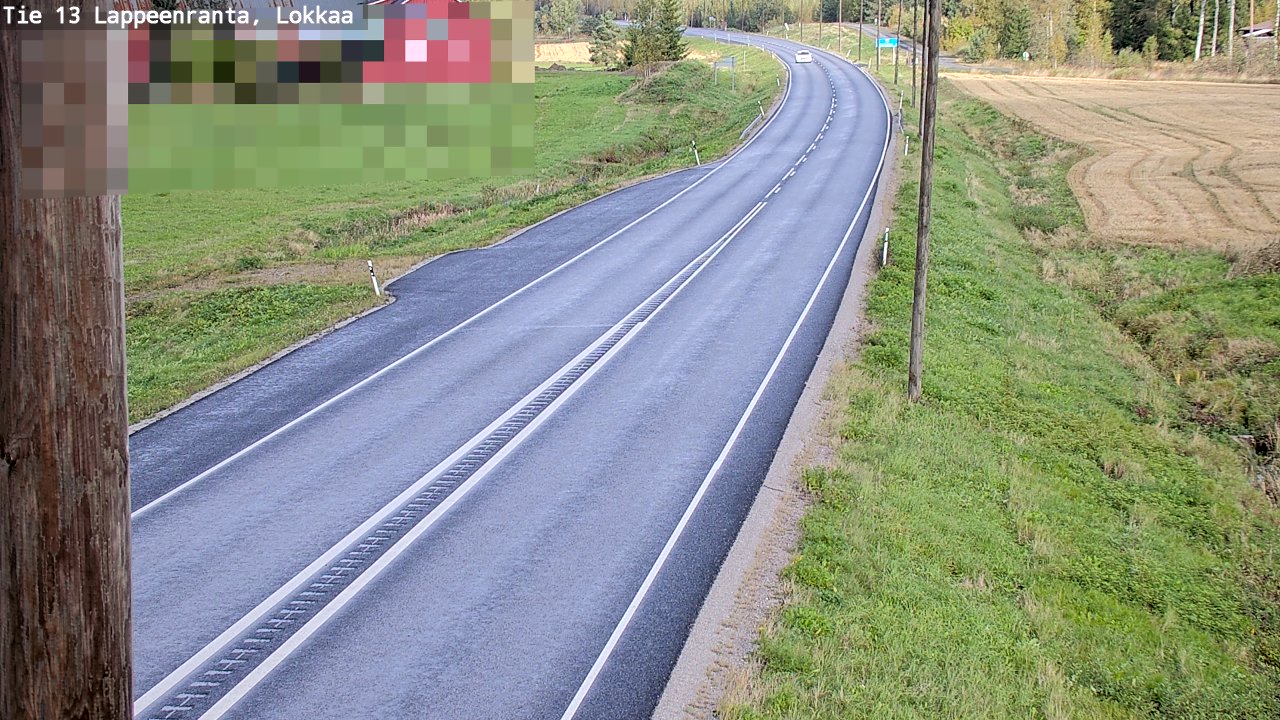 Kelikamerat Kuva Tie 13 Lokkaan suora, Lappeenranta, Etelä-Karjala