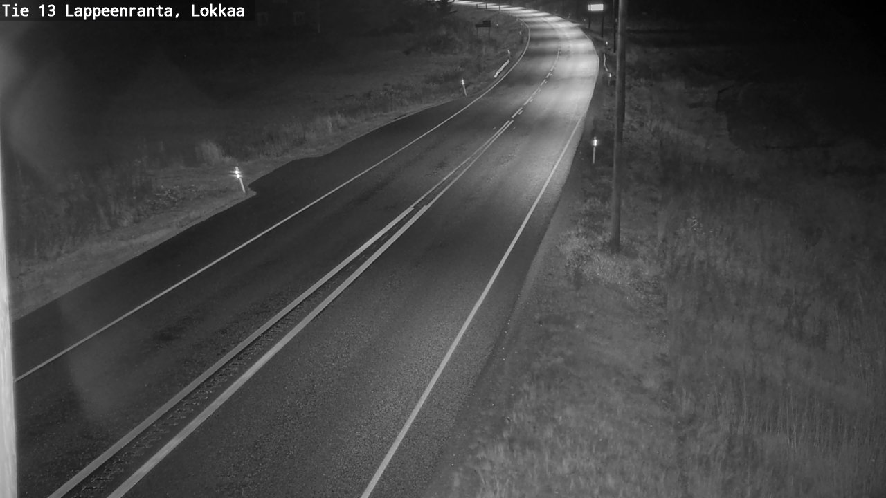 Weather Camera Image Väg 13 Lokkaa rakan, Lappeenranta, Etelä-Karjala
