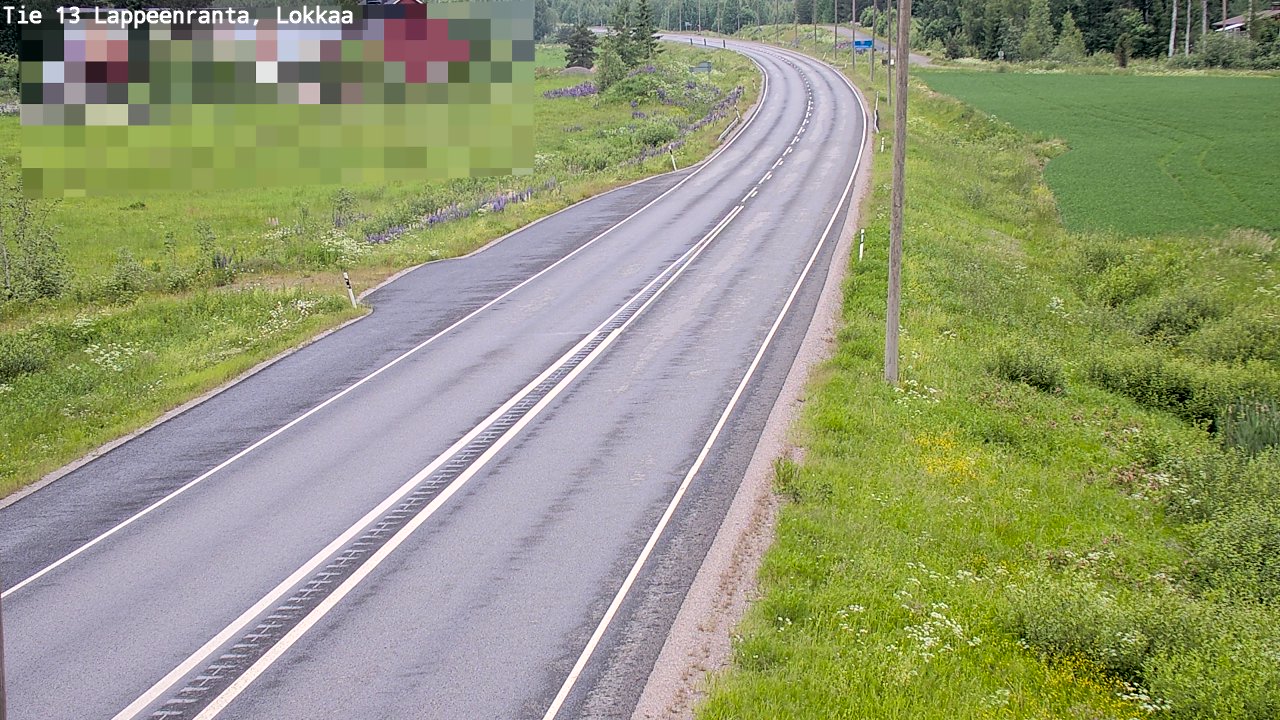 Kelikamerat Kuva Tie 13 Lokkaan suora, Lappeenranta, Etelä-Karjala