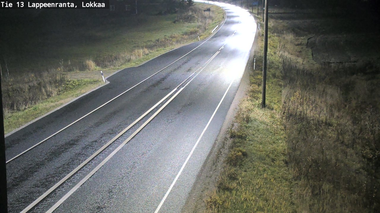 Weather Camera Image Väg 13 Lokkaa rakan, Lappeenranta, Etelä-Karjala