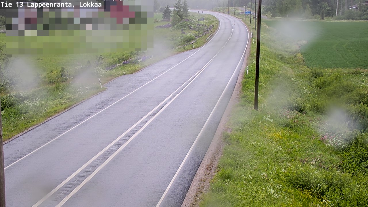 Weather Camera Image Väg 13 Lokkaa rakan, Lappeenranta, Etelä-Karjala