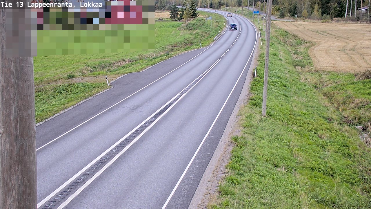 Kelikamerat Kuva Tie 13 Lokkaan suora, Lappeenranta, Etelä-Karjala