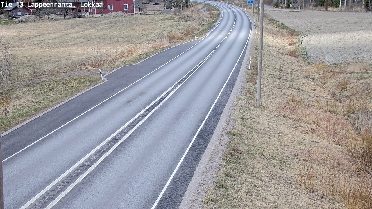 Weather Camera Image Väg 13 Lokkaa rakan, Lappeenranta, Etelä-Karjala