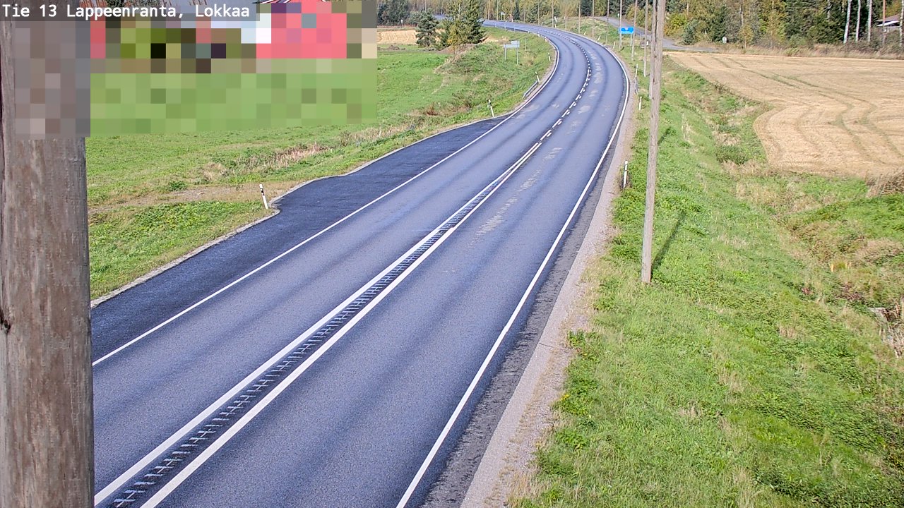 Kelikamerat Kuva Tie 13 Lokkaan suora, Lappeenranta, Etelä-Karjala