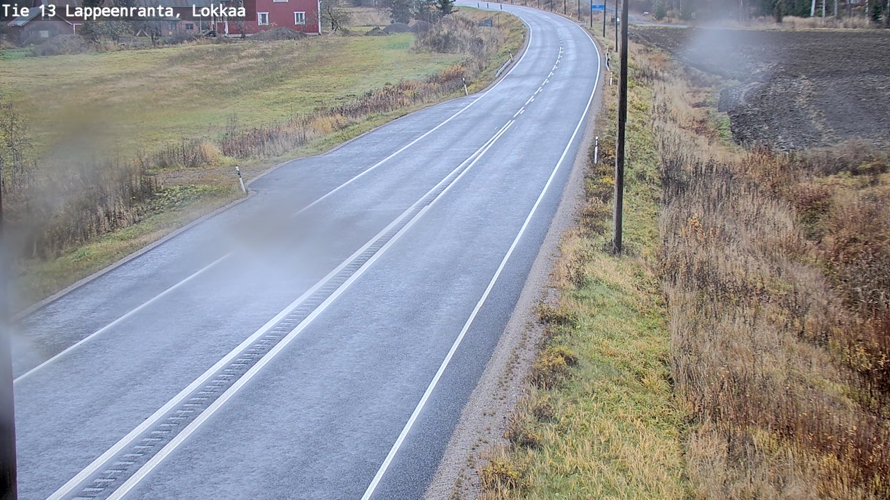 Weather Camera Image Väg 13 Lokkaa rakan, Lappeenranta, Etelä-Karjala