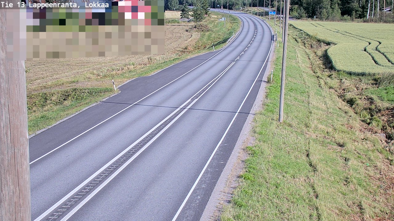 Kelikamerat Kuva Tie 13 Lokkaan suora, Lappeenranta, Etelä-Karjala