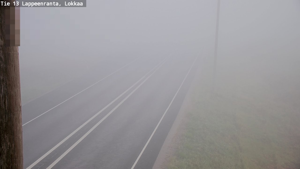 Weather Camera Image Road 13 Lokkaa straight, Lappeenranta, Etelä-Karjala
