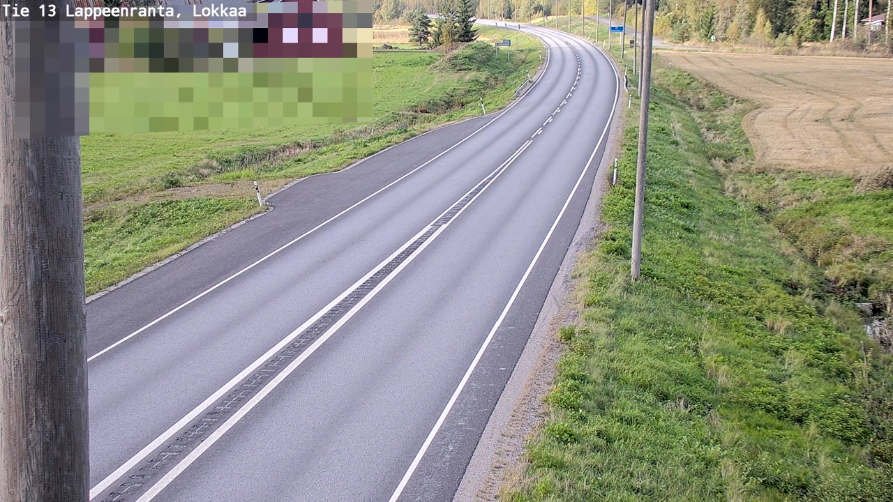 Kelikamerat Kuva Tie 13 Lokkaan suora, Lappeenranta, Etelä-Karjala