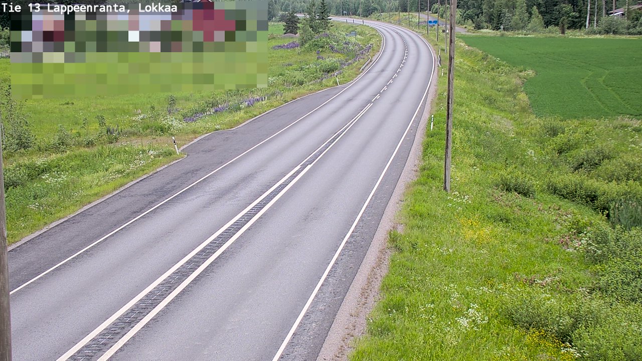 Weather Camera Image Väg 13 Lokkaa rakan, Lappeenranta, Etelä-Karjala