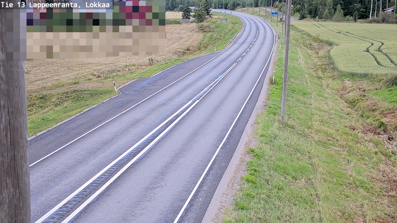 Kelikamerat Kuva Tie 13 Lokkaan suora, Lappeenranta, Etelä-Karjala