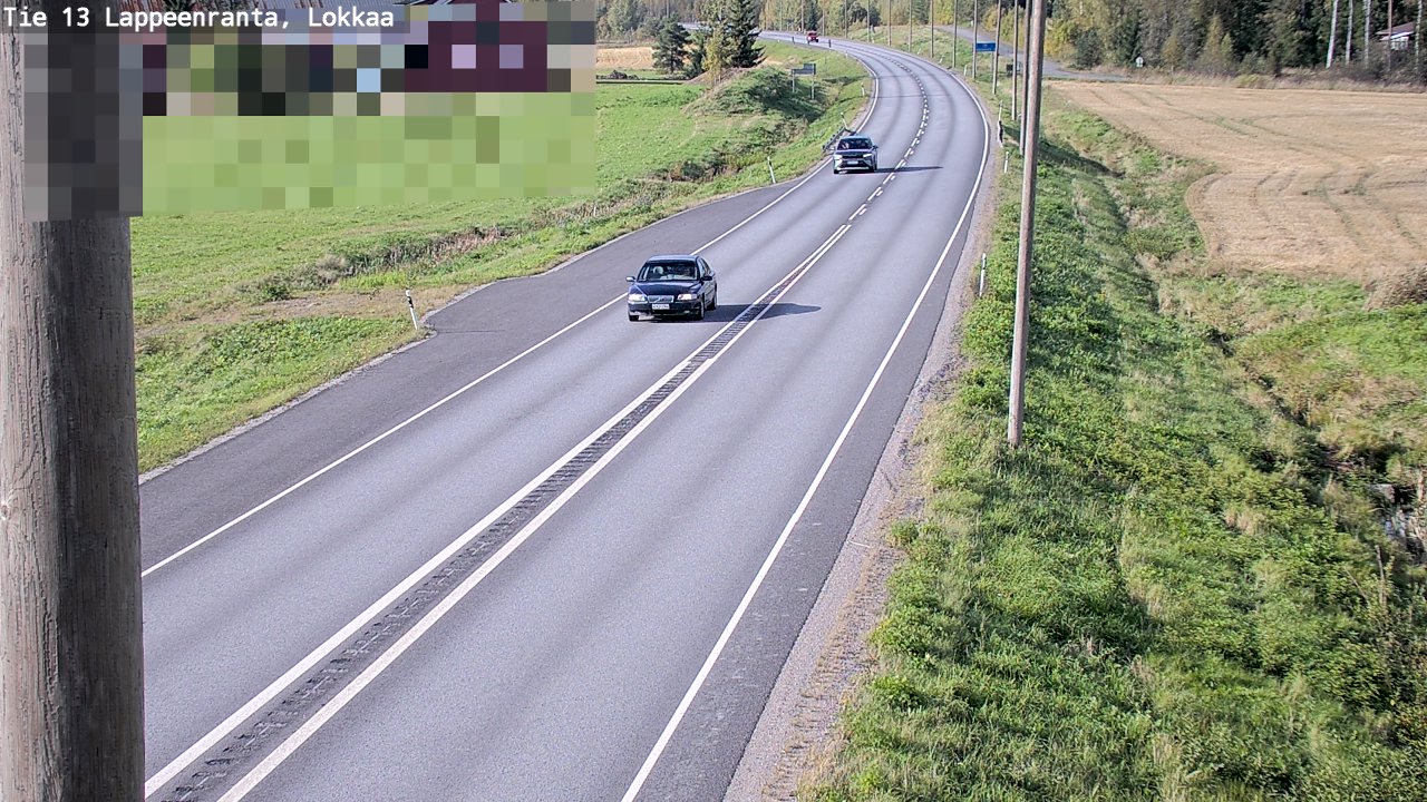 Kelikamerat Kuva Tie 13 Lokkaan suora, Lappeenranta, Etelä-Karjala