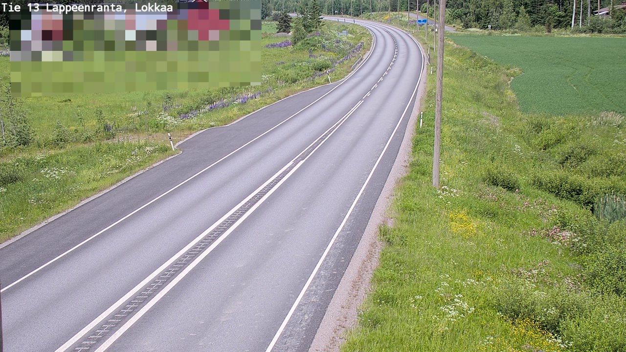 Kelikamerat Kuva Tie 13 Lokkaan suora, Lappeenranta, Etelä-Karjala